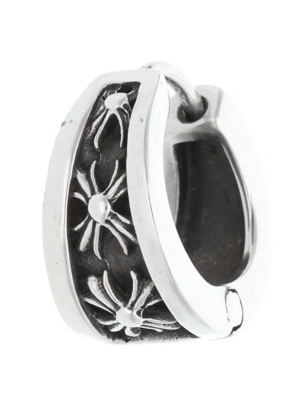 Chrome Hearts Narrow V-chx Chx Silver Earrings